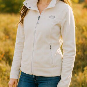 The North Face Women's Jacket petite S white soft cozy athleisure casual